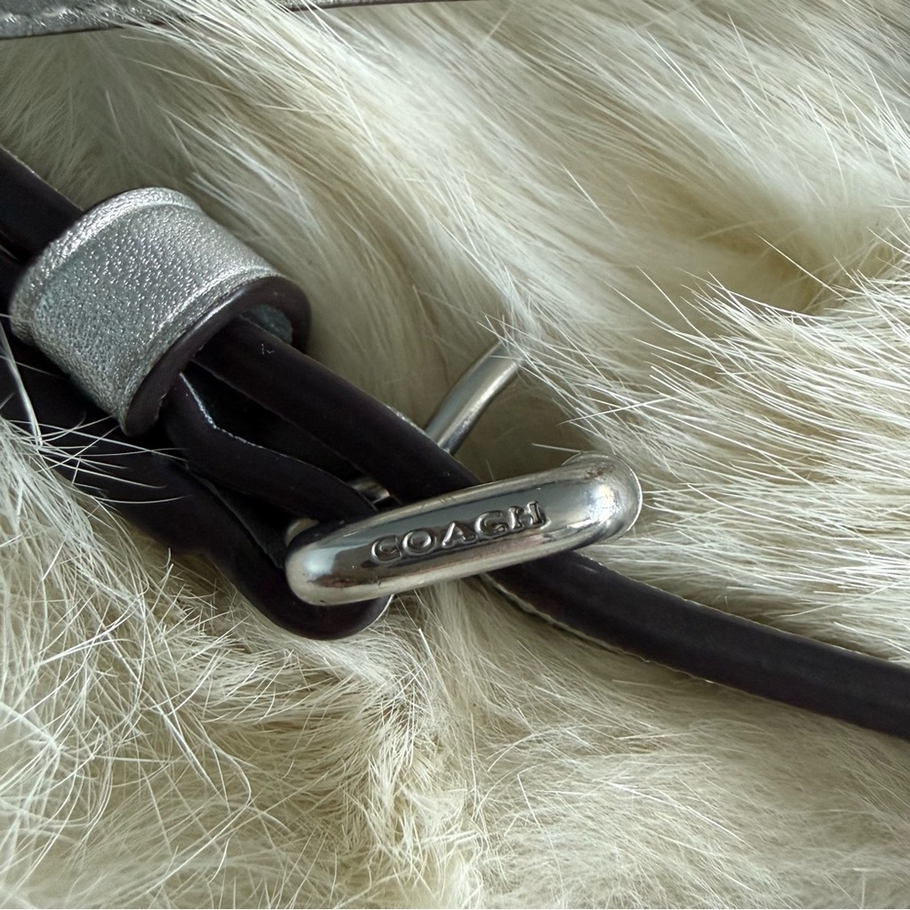 Coach Morgan Square Silver Glitter Crossbody Bag - Picture 3 of 15